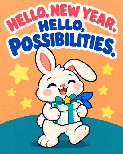 HELLO, NEW YEAR. HELLO, POSSIBILITIES.
