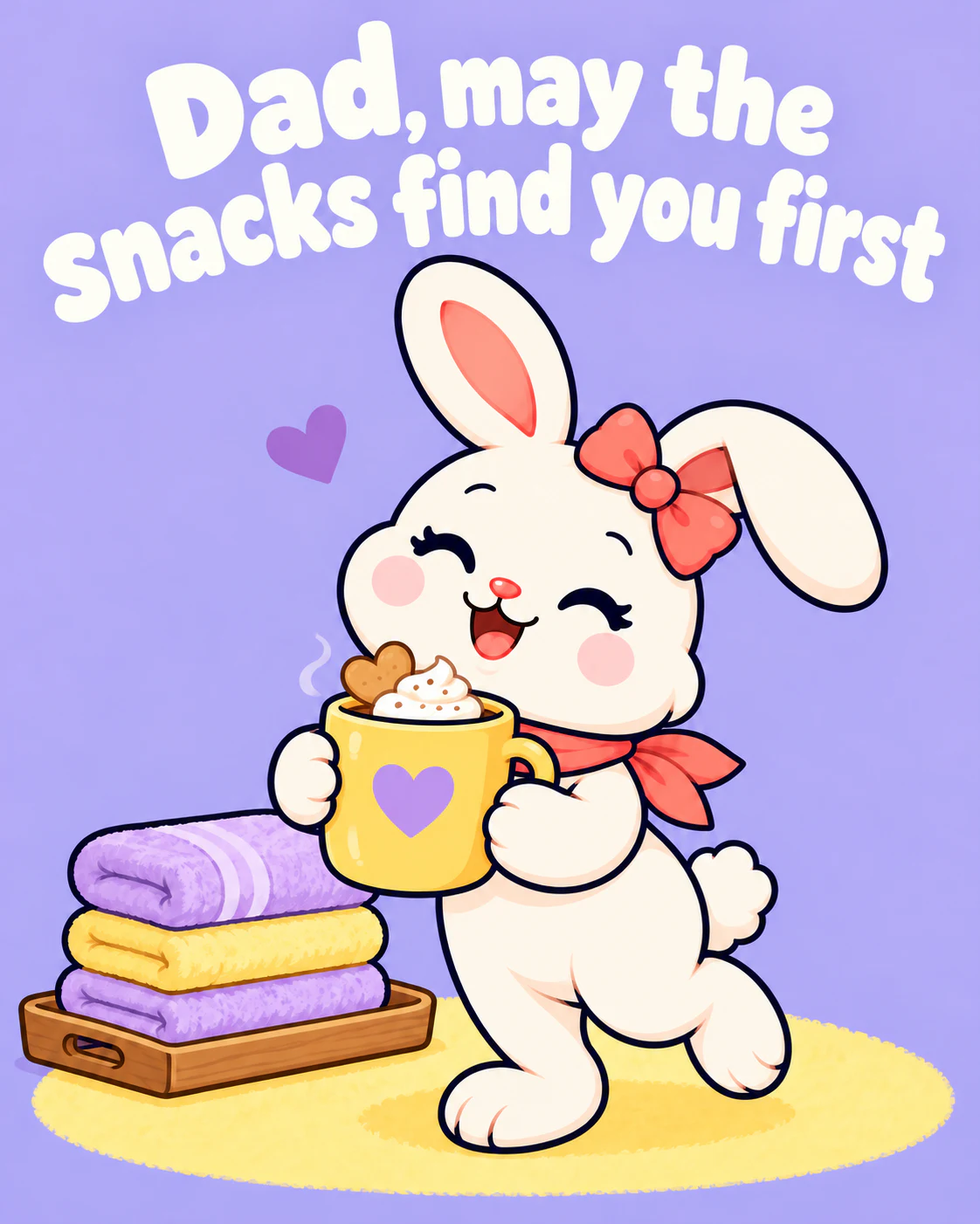 Dad, may the snacks find you first