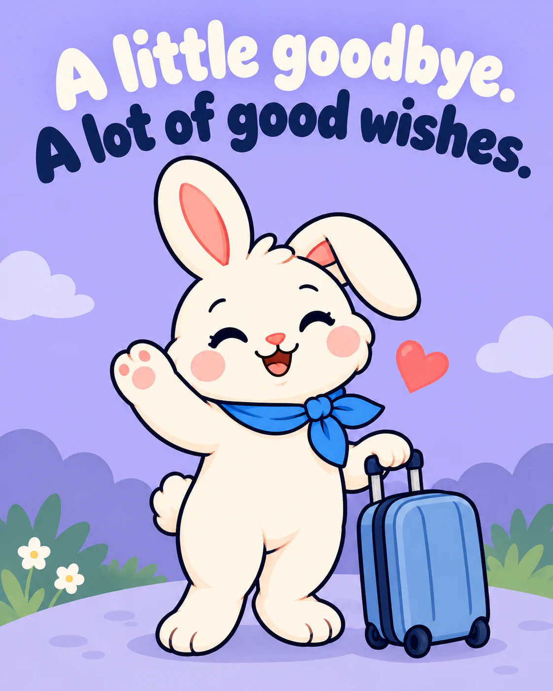 A little goodbye. A lot of good wishes.