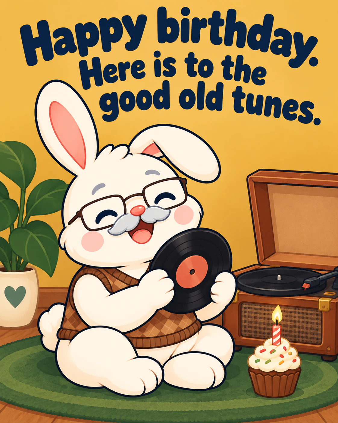 Happy birthday. Here is to the good old tunes.