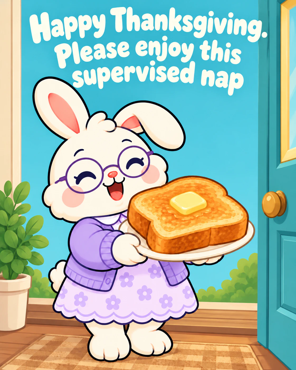 Happy Thanksgiving. Please enjoy this supervised nap