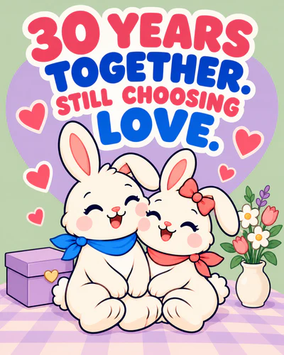 30 YEARS TOGETHER. STILL CHOOSING LOVE.