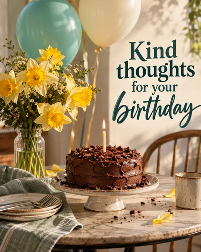 Kind thoughts for your birthday