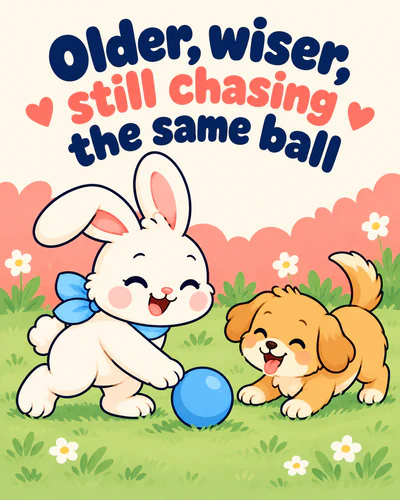 Older, wiser, still chasing the same ball