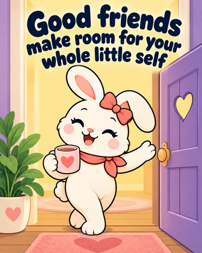 Good friends make room for your whole little self