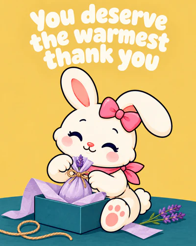 You deserve the warmest thank you