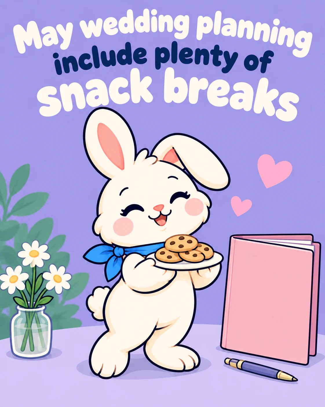 May wedding planning include plenty of snack breaks
