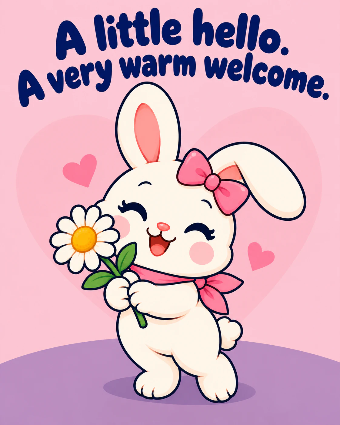 A little hello. A very warm welcome.