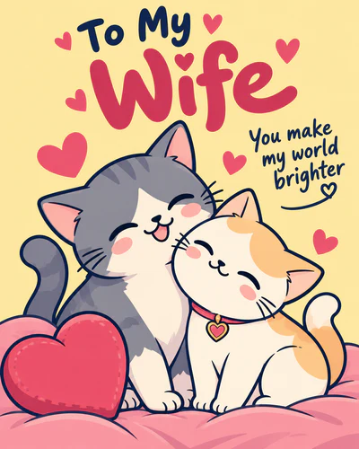 Romantic love ecard for wife