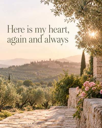 Here is my heart, again and always