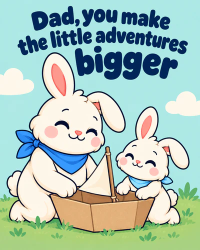 Dad, you make the little adventures bigger