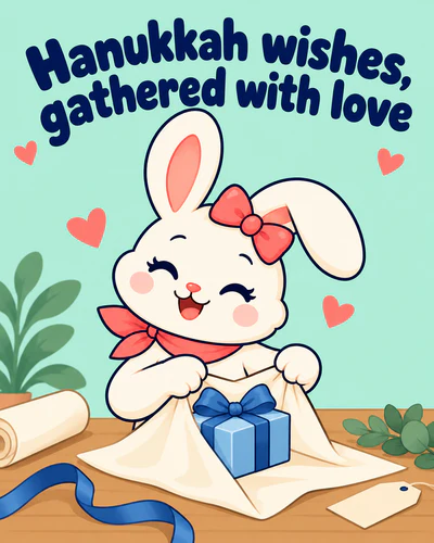 Hanukkah wishes, gathered with love