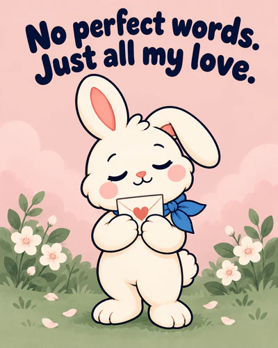 No perfect words. Just all my love.