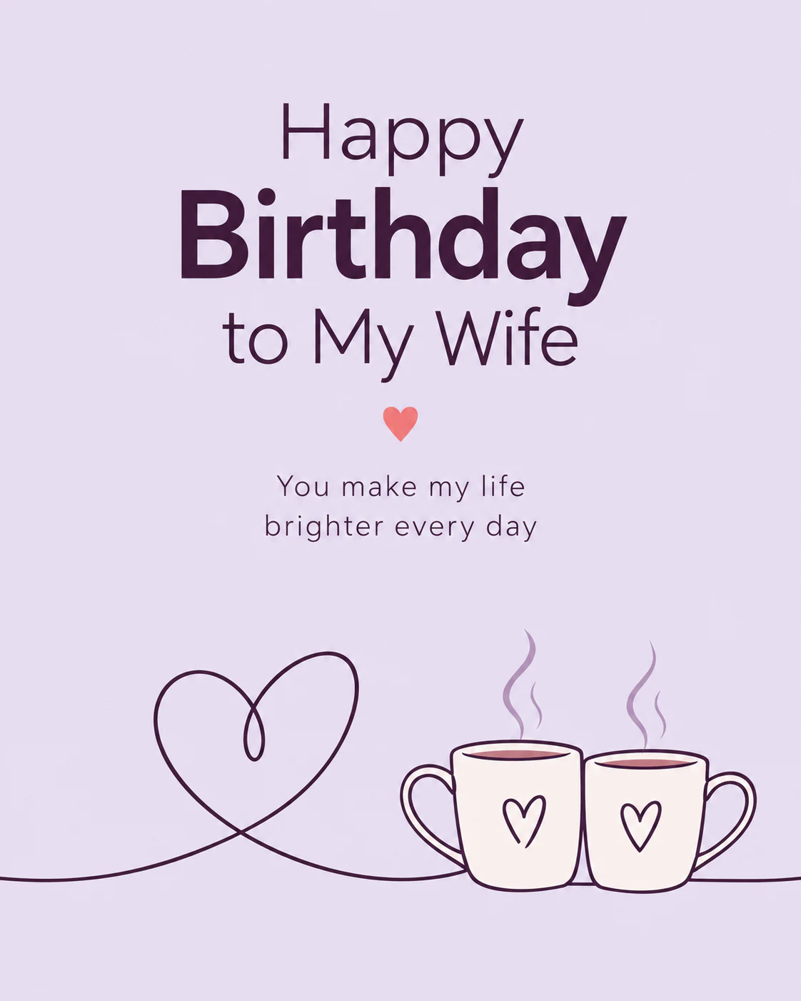 Birthday ecard for wife