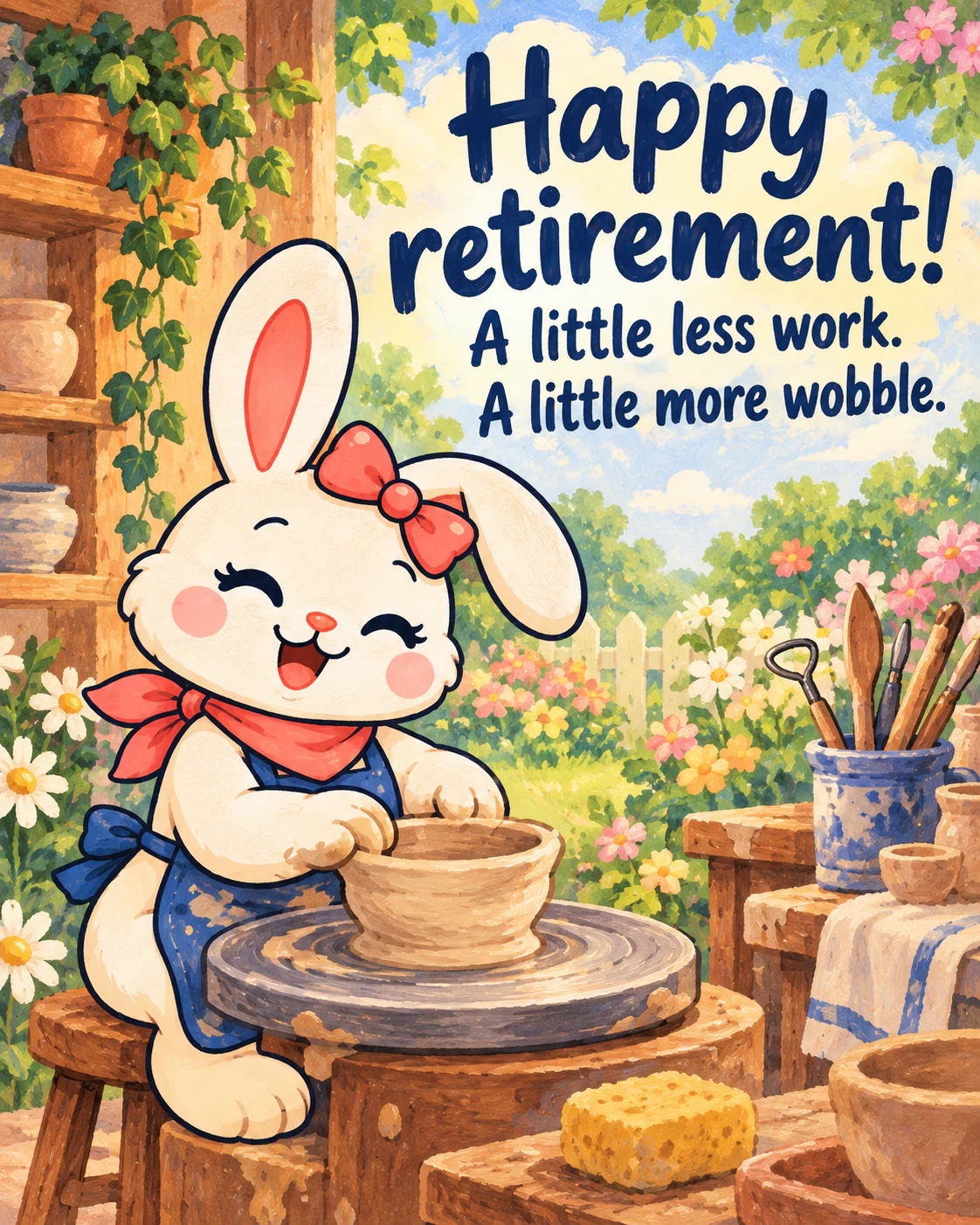 Happy retirement! A little less work. A little more wobble.