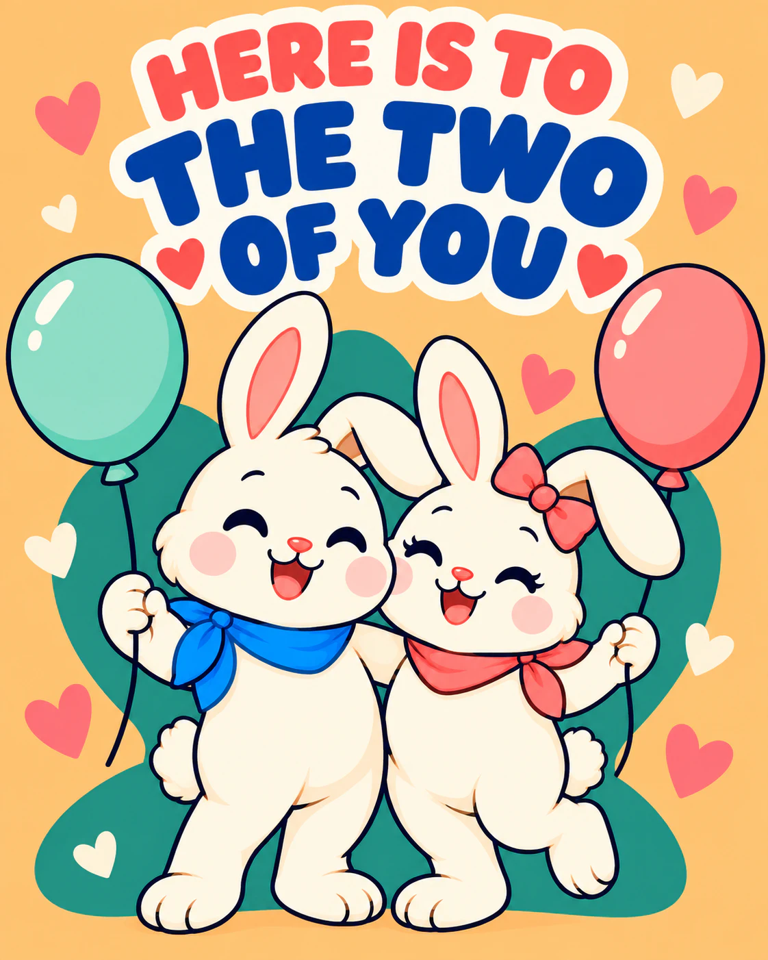HERE IS TO THE TWO OF YOU