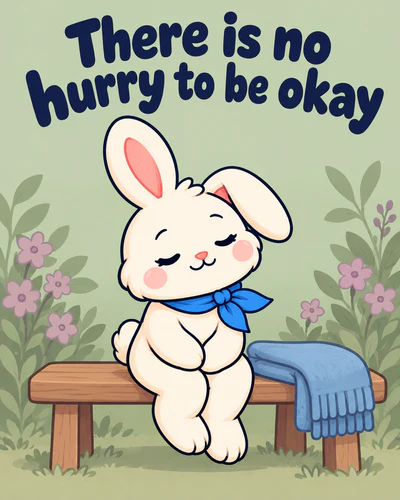 There is no hurry to be okay