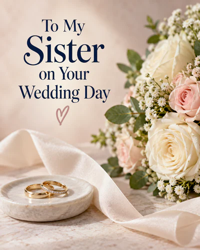 Wedding ecard for sister