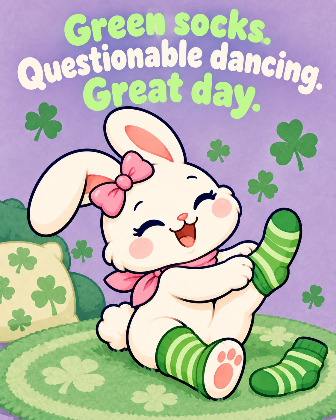 Green socks. Questionable dancing. Great day.