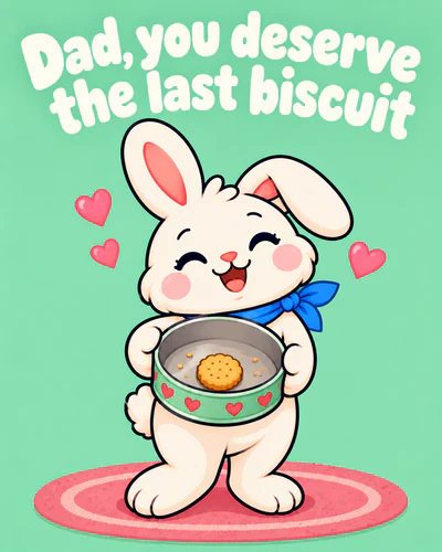 Dad, you deserve the last biscuit