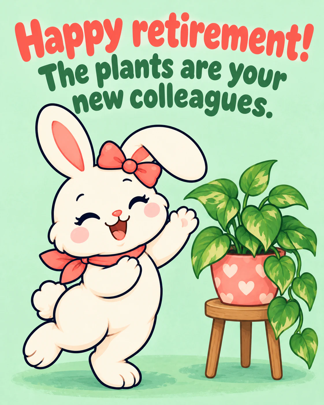 Happy retirement! The plants are your new colleagues.