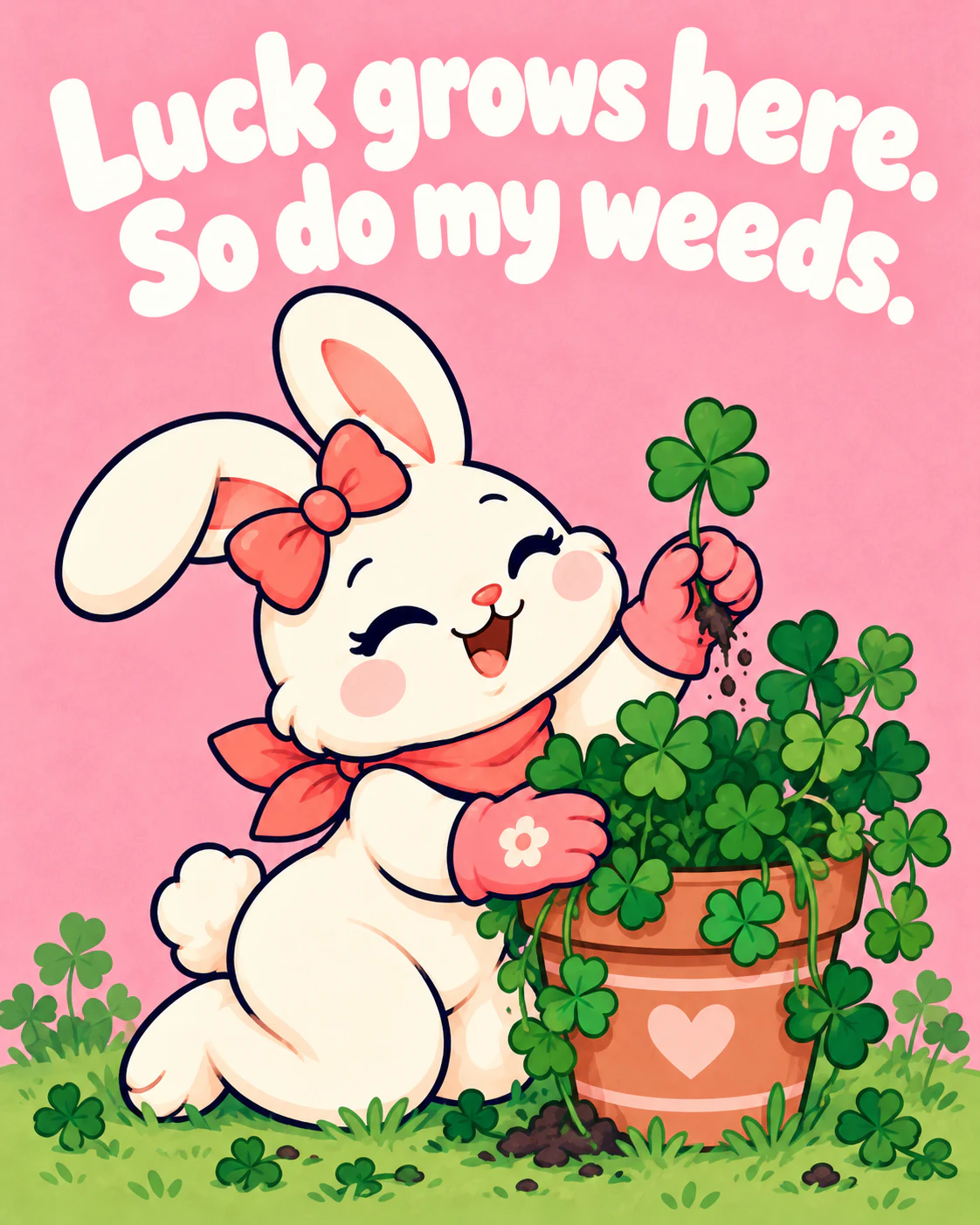 Luck grows here. So do my weeds.