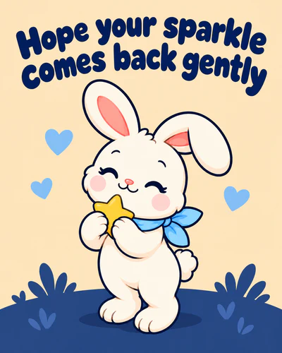 Hope your sparkle comes back gently