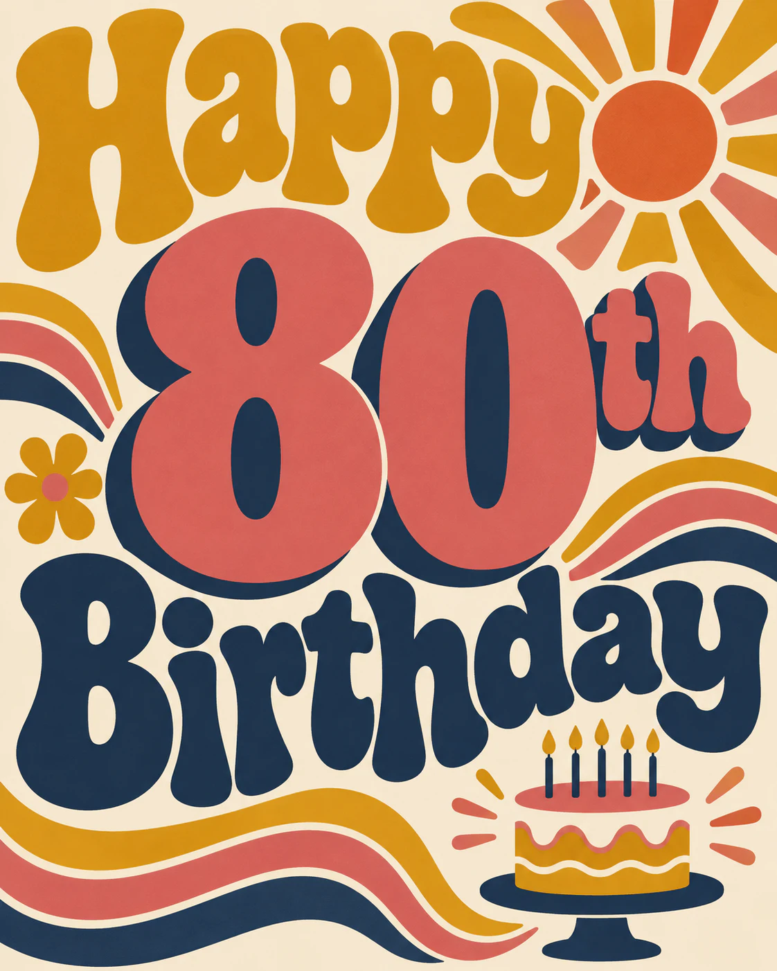 80th birthday ecard