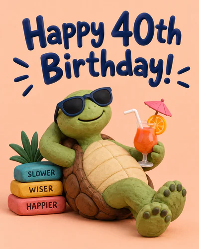 Funny 40th birthday ecard