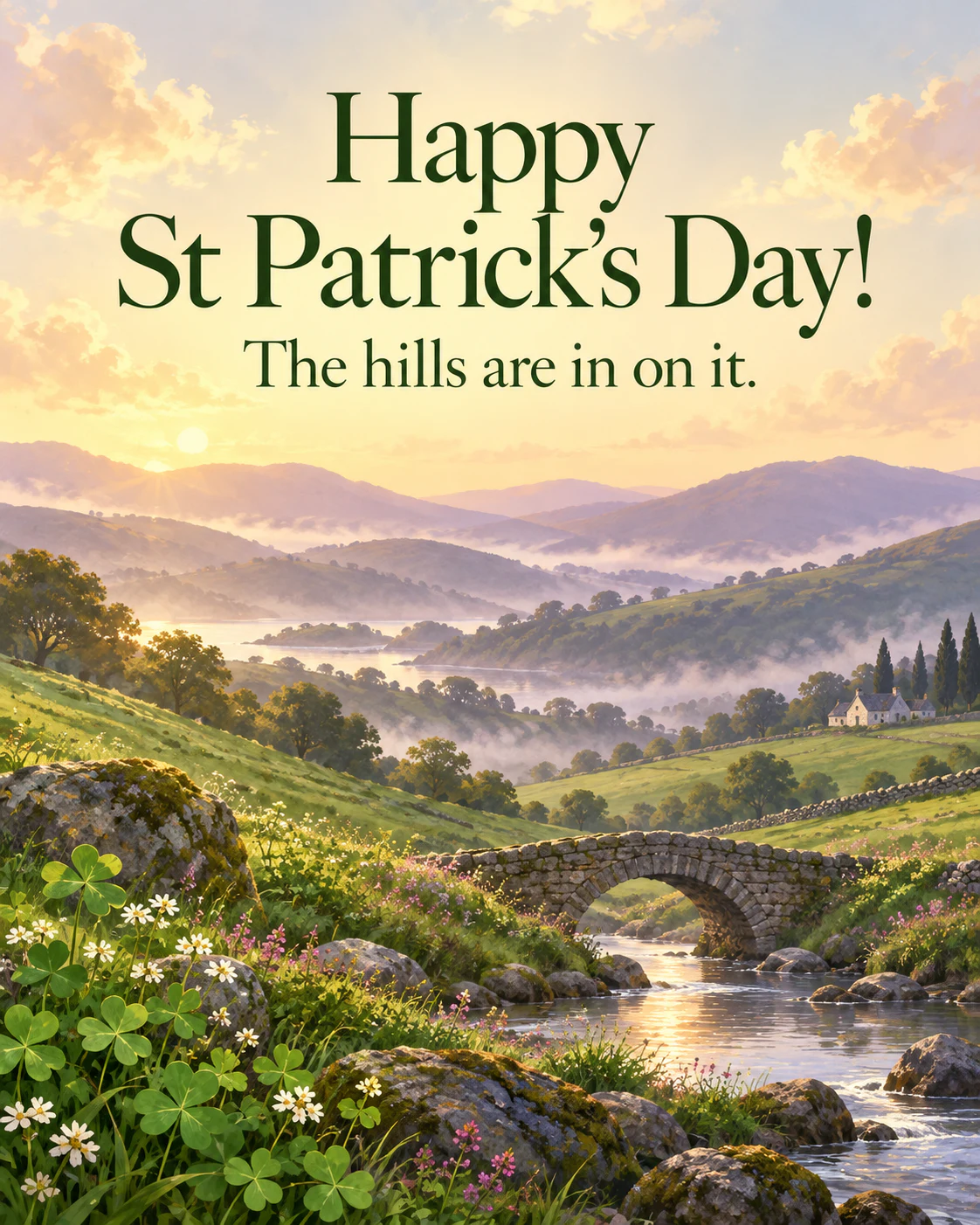 Happy St Patrick’s Day! The hills are in on it.