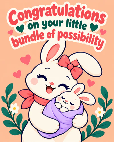 Congratulations on your little bundle of possibility