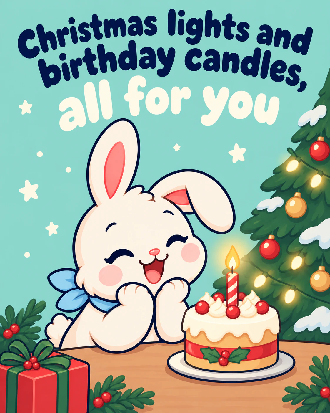 Christmas lights and birthday candles, all for you