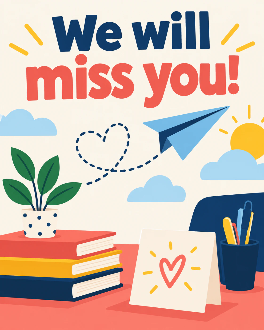 We will miss you ecard