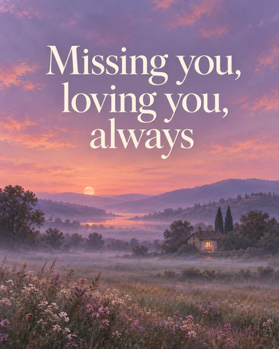 Missing you, loving you, always