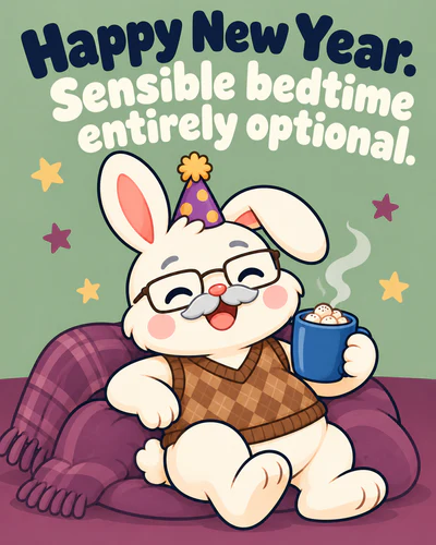 Happy New Year. Sensible bedtime entirely optional.
