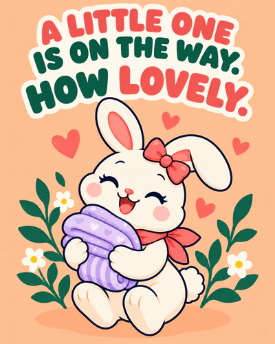A LITTLE ONE IS ON THE WAY. HOW LOVELY.
