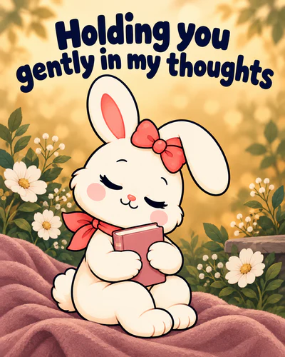 Holding you gently in my thoughts