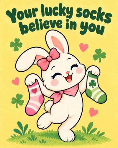 Your lucky socks believe in you