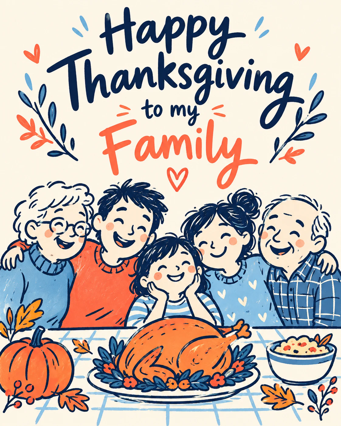 Thanksgiving ecard for family