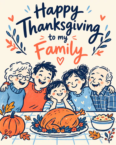 Thanksgiving ecard for family