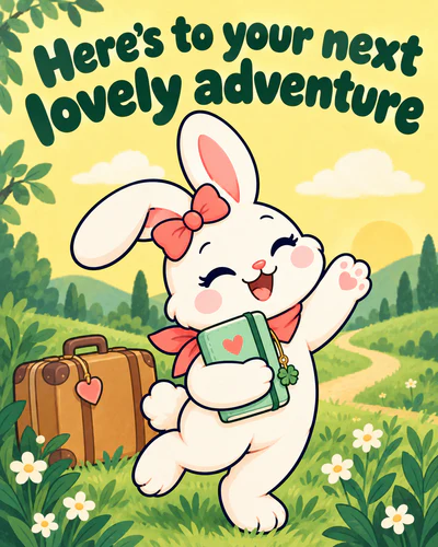 Here’s to your next lovely adventure