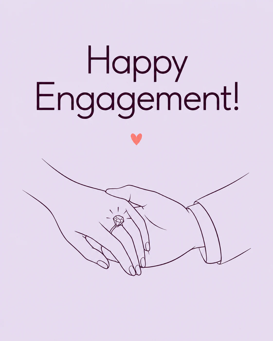 Elegant engagement ecard