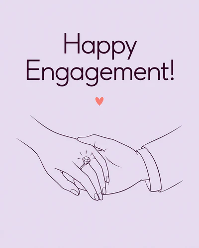 Elegant engagement ecard