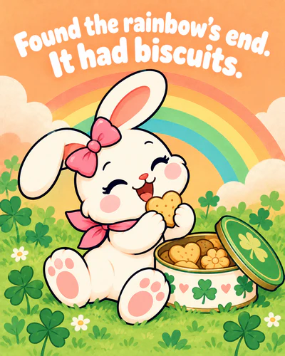Found the rainbow’s end. It had biscuits.