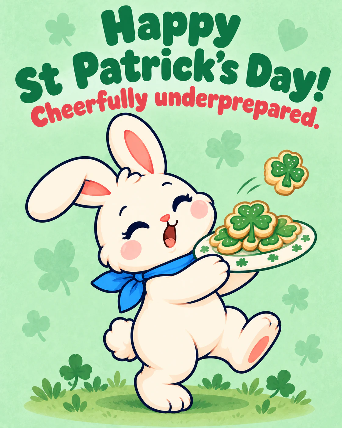 Happy St Patrick’s Day! Cheerfully underprepared.