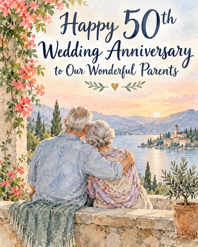 50th wedding anniversary ecard for parents