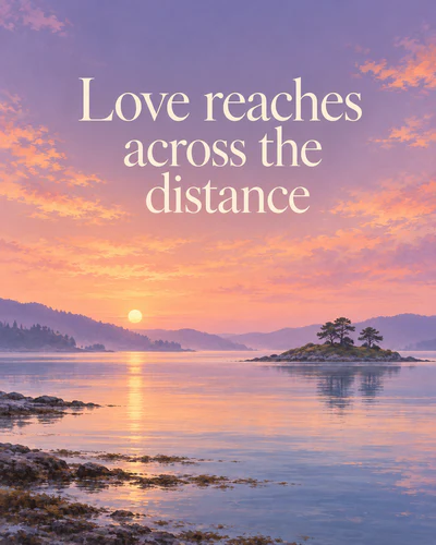 Love reaches across the distance