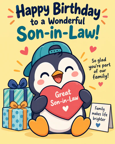 Birthday ecard for son in law