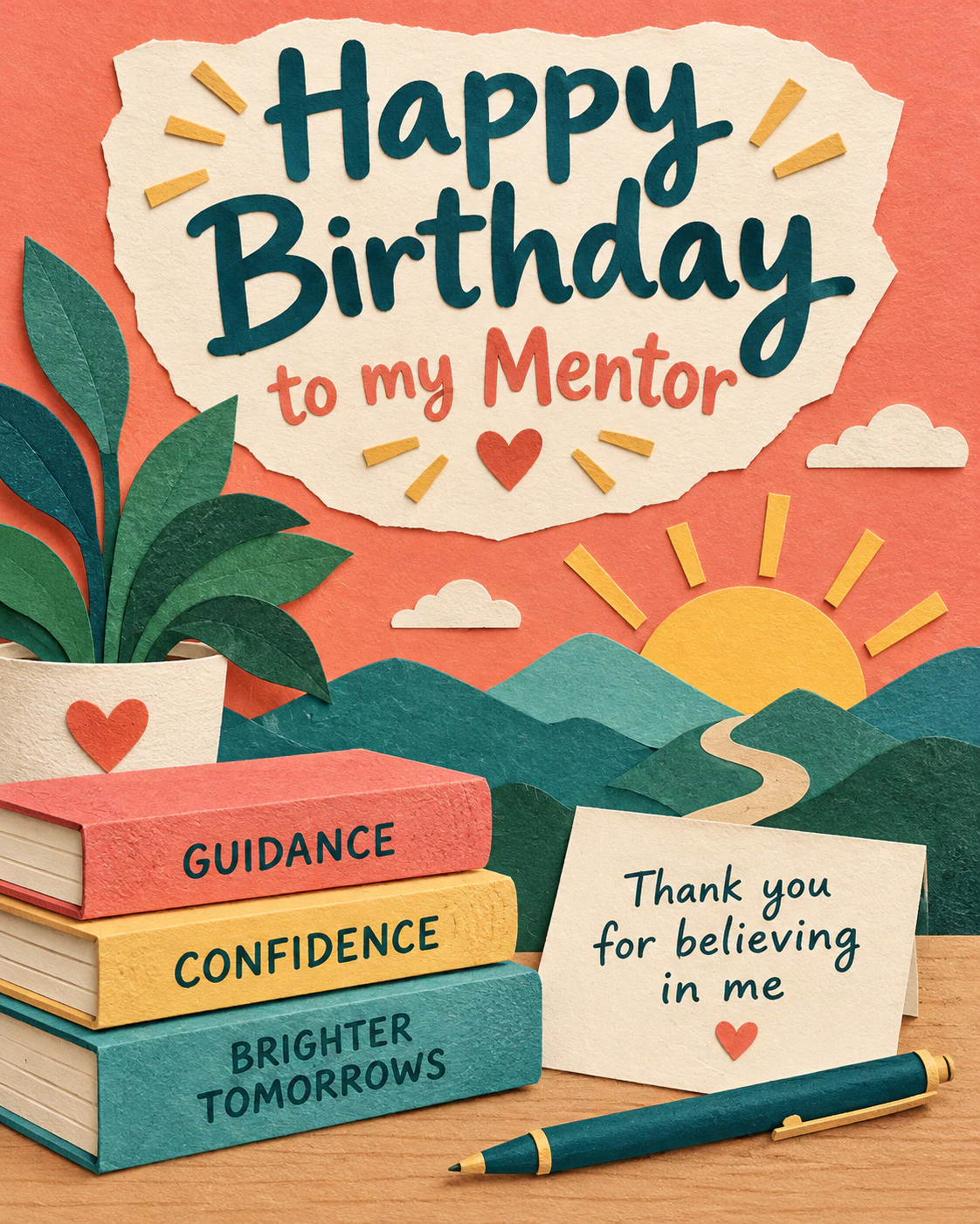 Birthday ecard for mentor