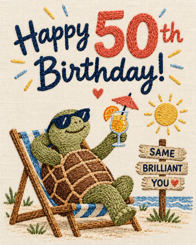 Funny 50th birthday ecard